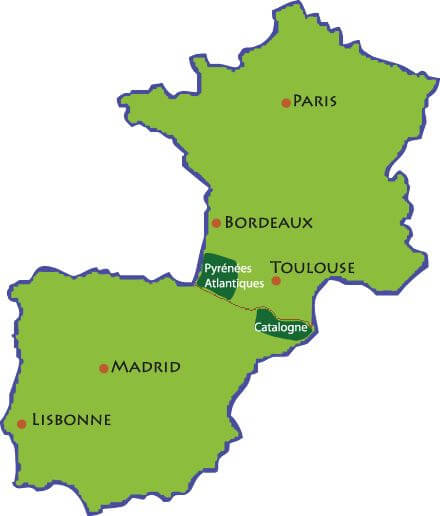 carte france espagne